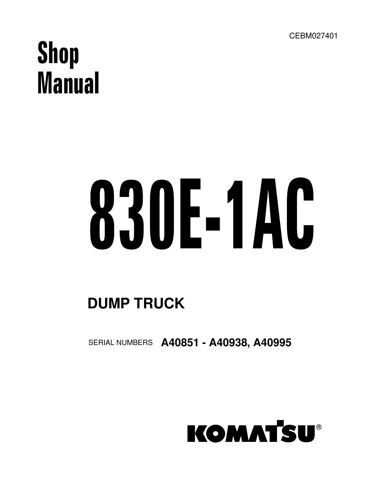 830E-1AC Shop Manual